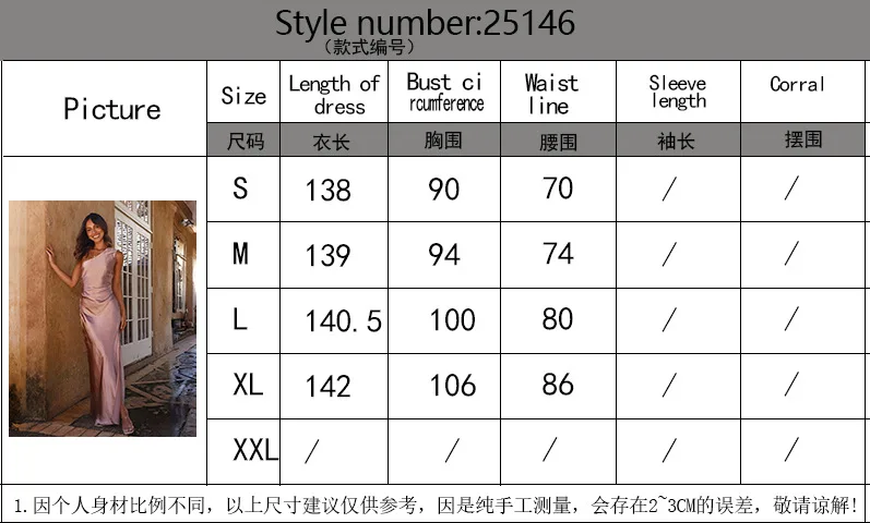 2026 Damen Sommer Sexy Party Einfarbiges Ärmelloses Rückenfreies Langes Kleid mit Hohem Schlitz Satin Maxi-Abendkleid für Hochzeitsgäste Cocktail-Events – Detail 1