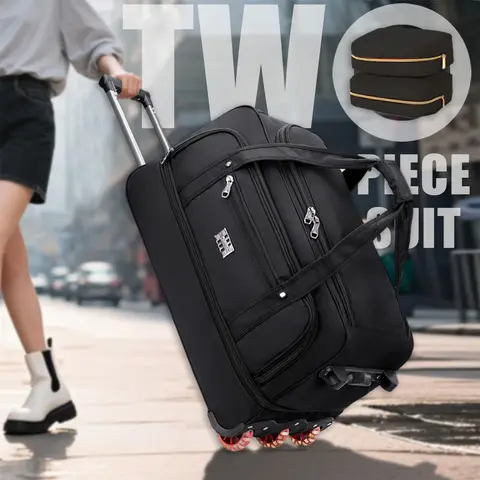 Multifunktionale Trolley-Reisetasche, Business-Boarding-Tasche für Herren und Damen mit großem Fassungsvermögen, Kurzstrecken-Gepäcktasche, tragbar