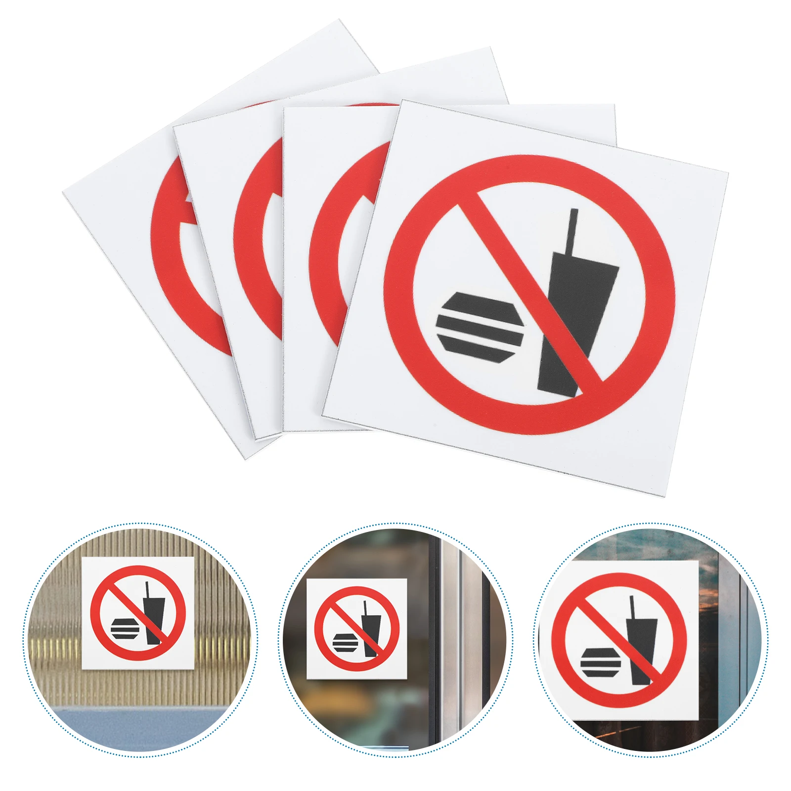 Stickers No Sign Decals Take Away Business Signs for Doors outside