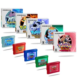 GBA RTC Pokemon Real Clock, nouvelle version 2.0, carte de jeu en vedette, jeux populaires en anglais