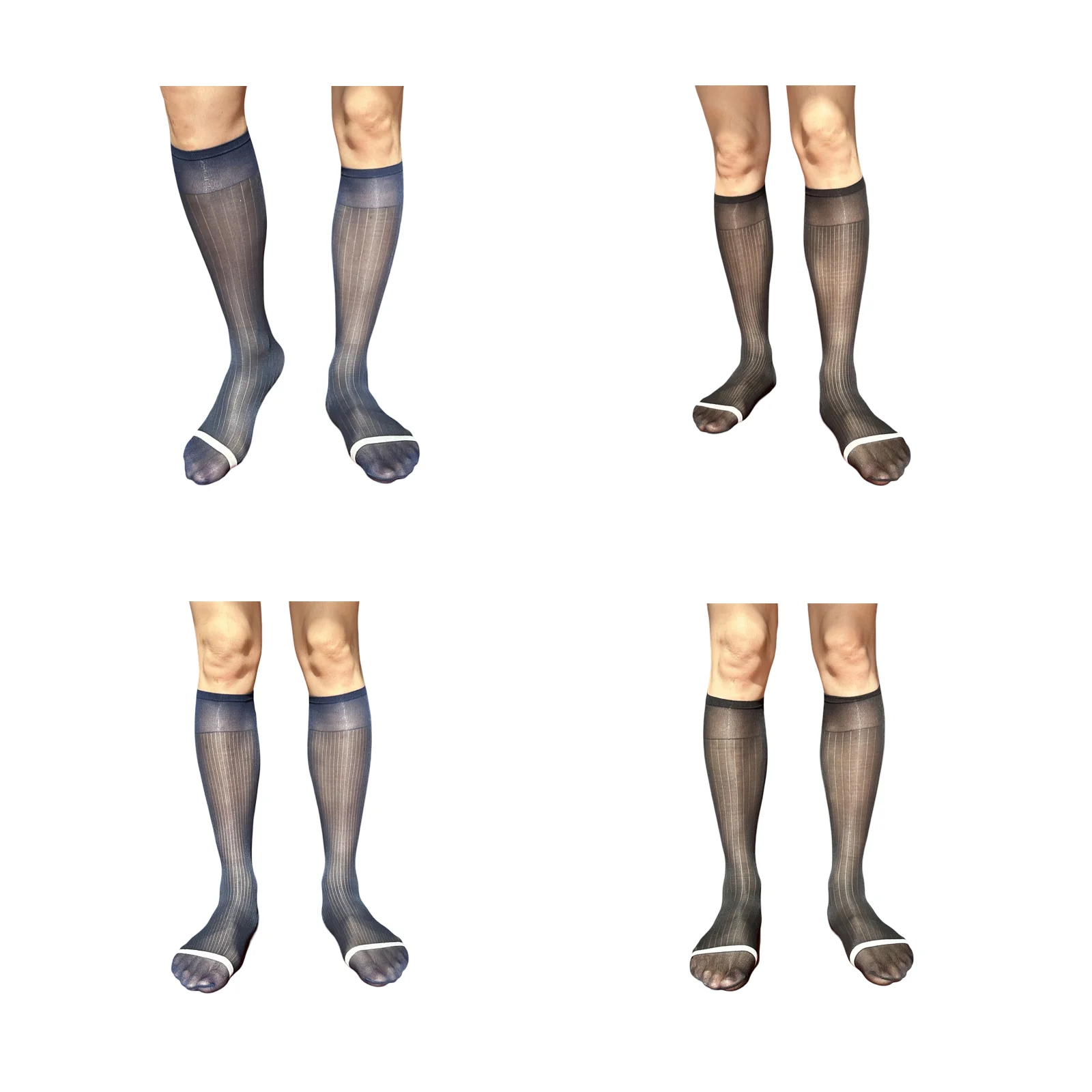 

Мужские носки до колена с классическим полосатым узором, нейлоновые, для официальных мероприятий и деловых встреч