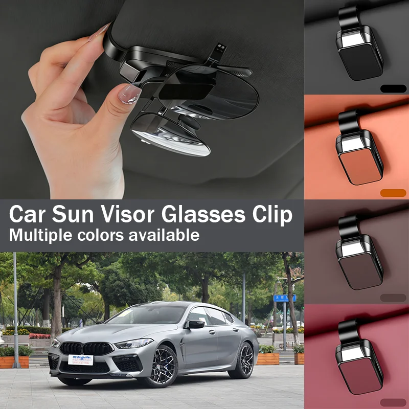 Car Sun Visor Glasses Holder Clip Sunglasses Mount Auto Interior Parts Ticket Card Storage Accessories for  BMW M8