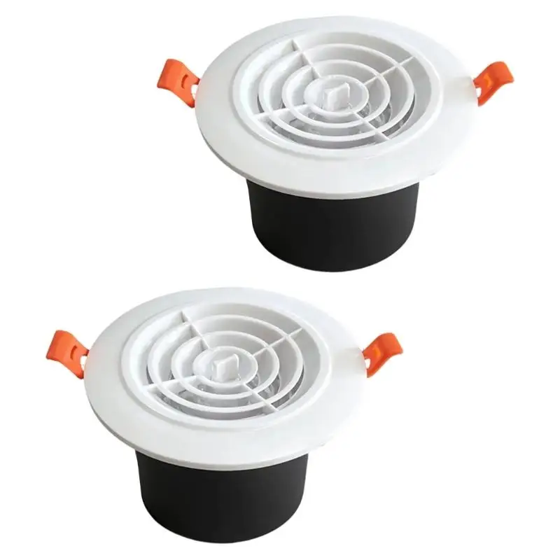 652F 2 divisions Round Air Outlet Covers For Effective Air Movement ABS Strong Material Quick Installation