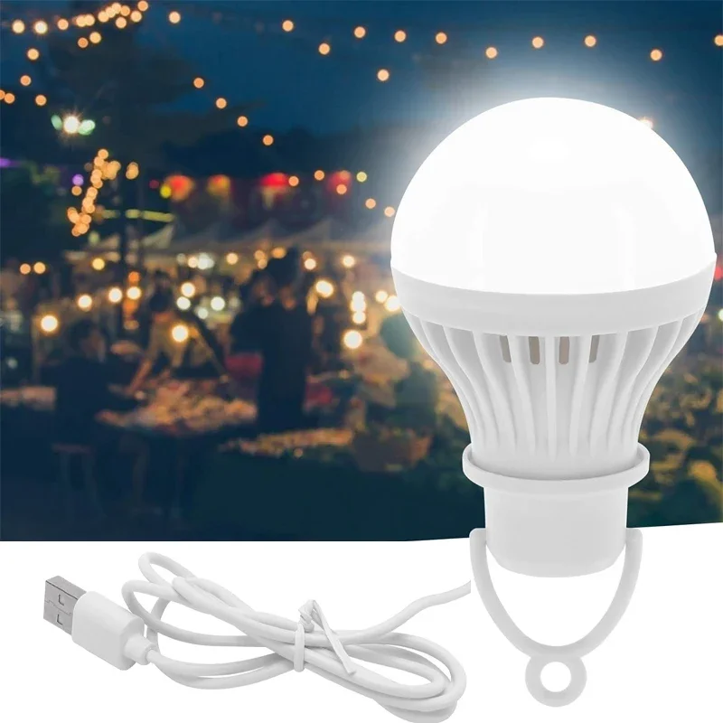 3w USB-betriebene LED-Lampe Glühbirne tragbare Laternen Nachtlicht für Outdoor-Wandern Camping Angeln Zelt Reise beleuchtung Notfall