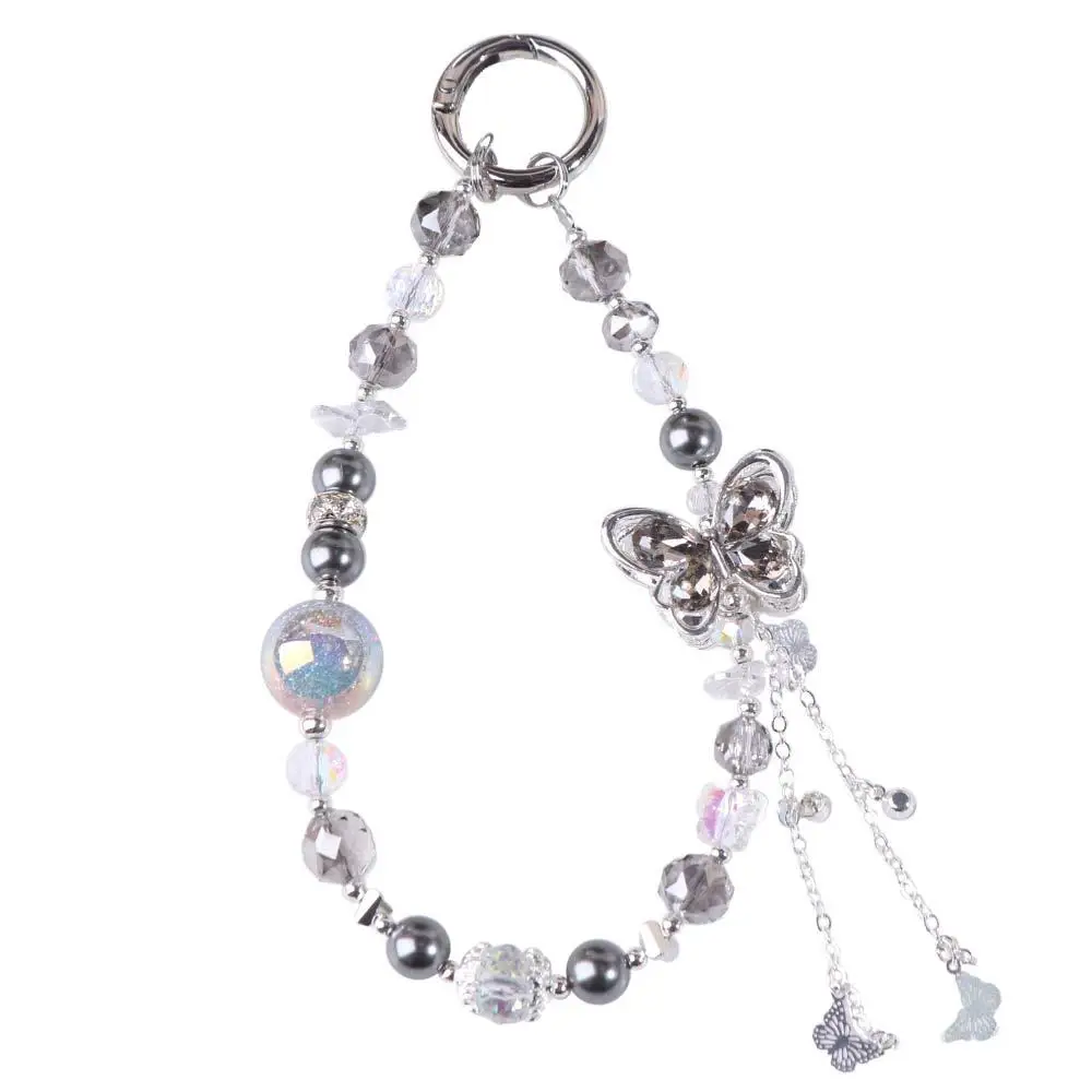 

Creative Tassel Butterfly Phone Chain Anti-lost Short Mobile Phone Lanyard Ins Trinket Girls Phone Pendant Christmas Gifts