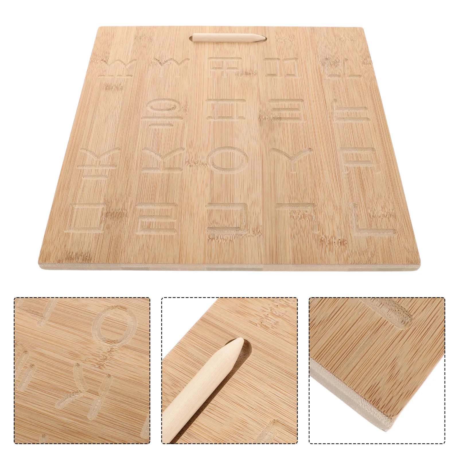 bamboo-practice-board-double-sided-grooved-writing-book-for-preschool-handwriting-tracing-korean-recognition-home-school