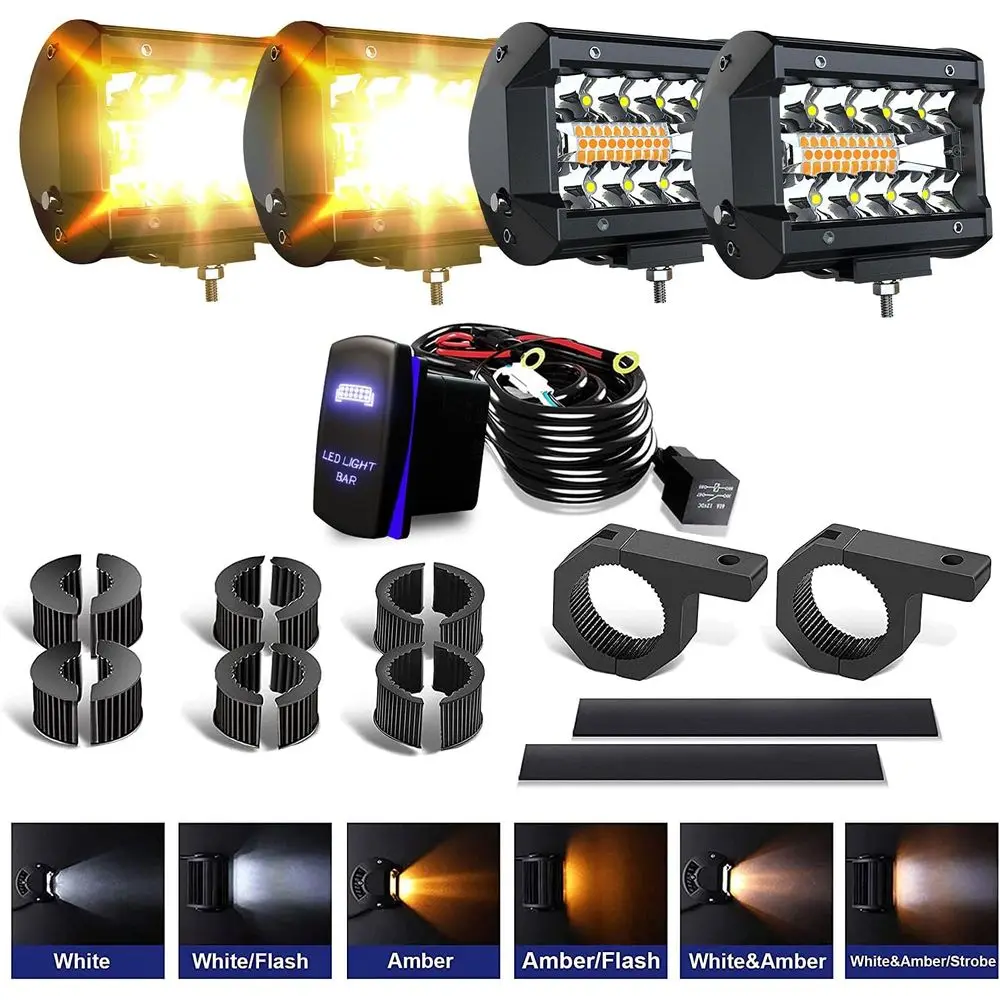 4-Pack 4 Led Pods W… - image
