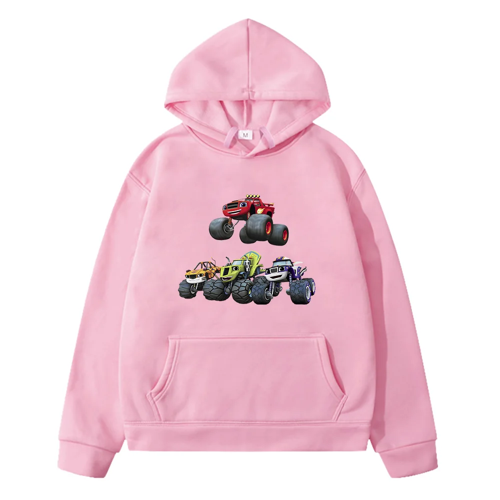 Blaze and The Monster Machines Car Hoodies Boys and Girls Clothing Autumn Winter Fleece Comfortable Sweatshirts Children Cute