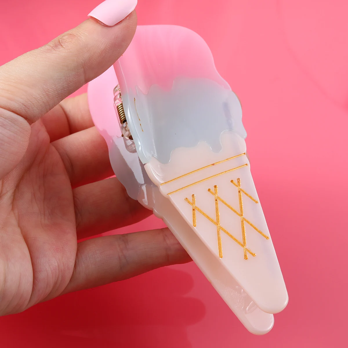 1PC Lovely Ice Cream Shape Hair Claw Clip Colorful Hair Accessories For Women Girls