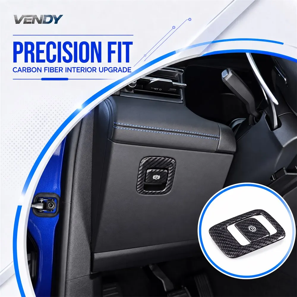 Real Carbon Fiber For Maserati Grecale 2022-2023 Electronic Handbrake P-Gear Switch Frame Cover Trim Modified Parts Accessories