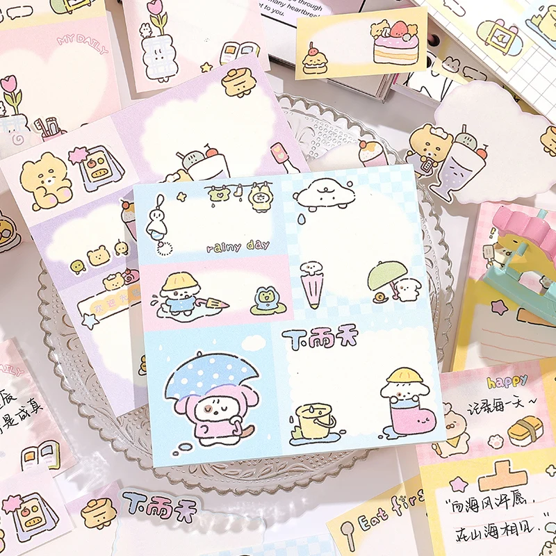 50 Sheets Memo Pad Posted It Sticky Notes lovely Cartoon Kawaii Sticker Scrapbooking Writing Stationery Student Office Supplies