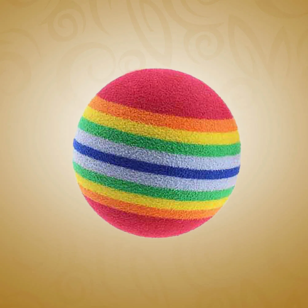 8pcs 42mm Rainbow EVA Ball Practice Indoor Training Aid Training Ball (Colorful) sponge ball practice ball