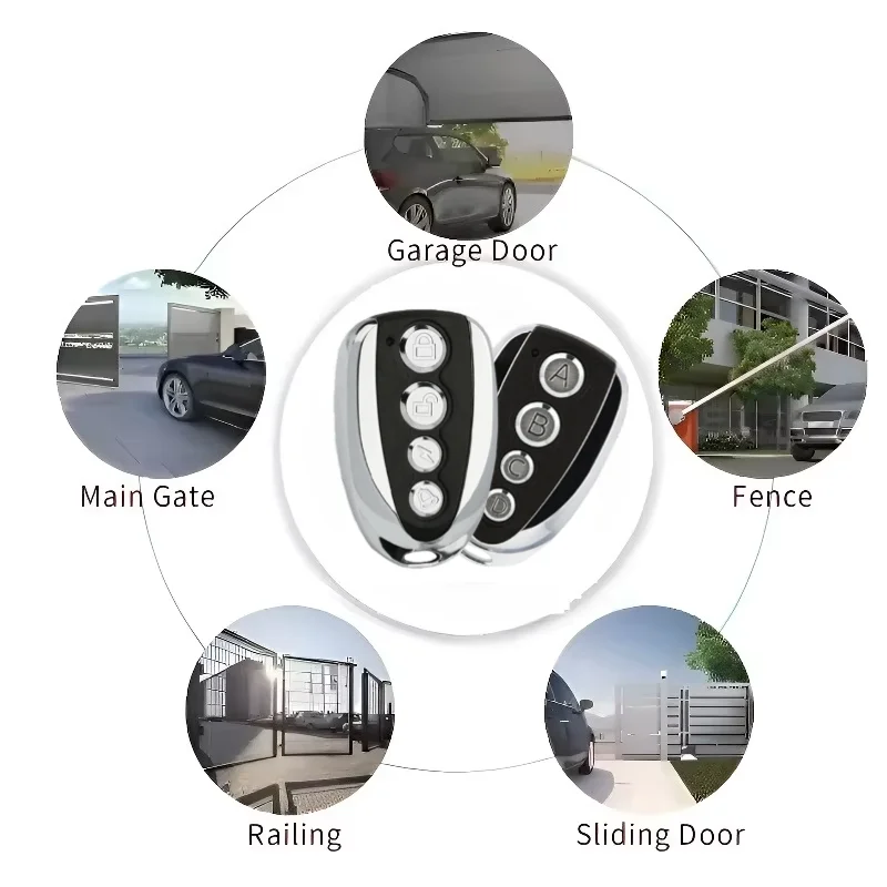 1/2/5/10/20PCS 433MHz Universal Garage Door Remote Cloner – 4-Button Fixed Code Duplicator for Gate Opener