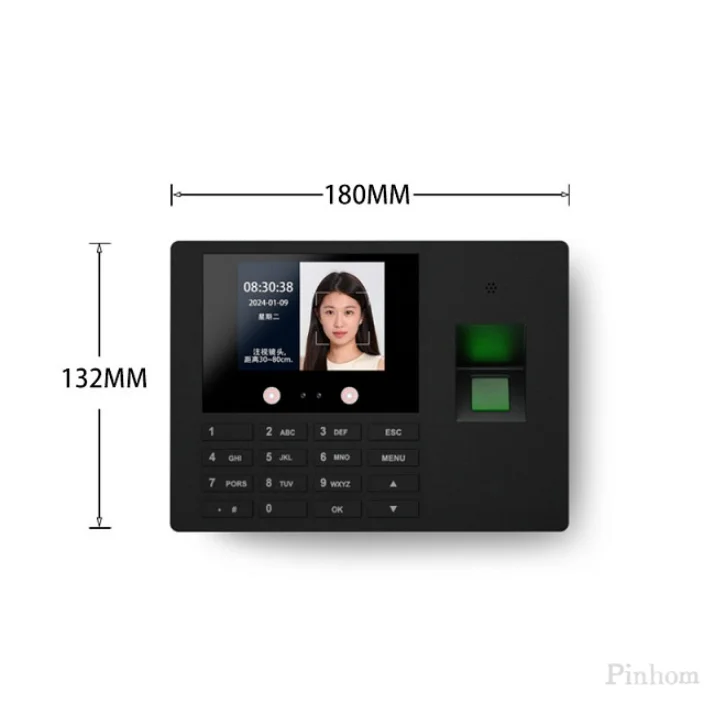 Terminale biometrico per presenze con display da 2,8" Prodotto per il controllo degli accessi con riconoscimento delle vene del viso e della palma da 1000 persone