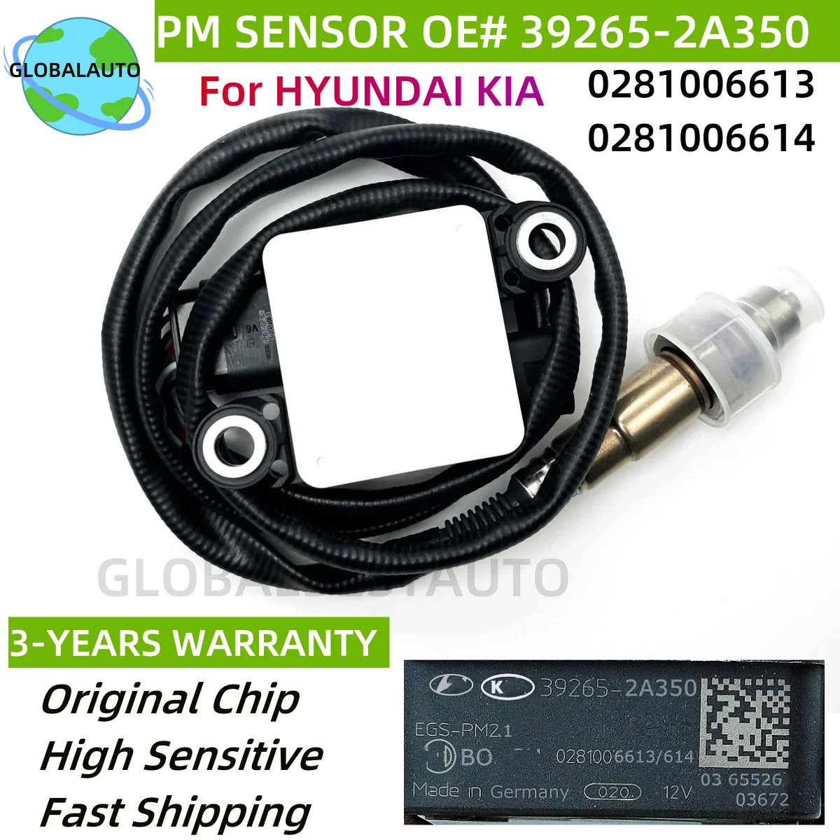

39265-2A350 392652A350 New PM Particulate Matter Sensor 0281006613 0281006614 For Hyundai i40 1.7 2011-2018 EGS-PM2