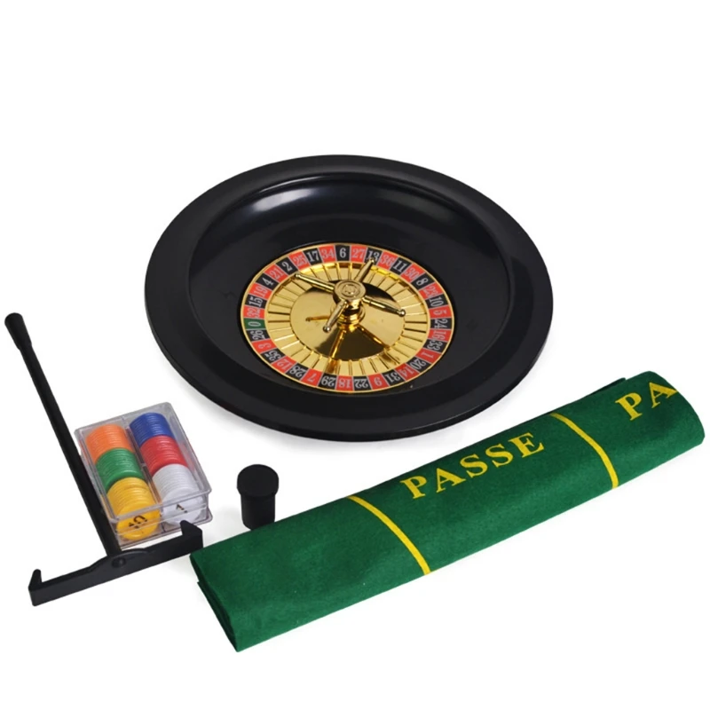 

Roulette Wheel, 10 Inch Roulette Set Board Game Turntable Desktop Entertainment