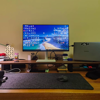 High-grade Walnut Monitor Stand Rise Desktop Computer Monitor Elevated Rack Multi-functional Storage Rack Office Laptop Desk