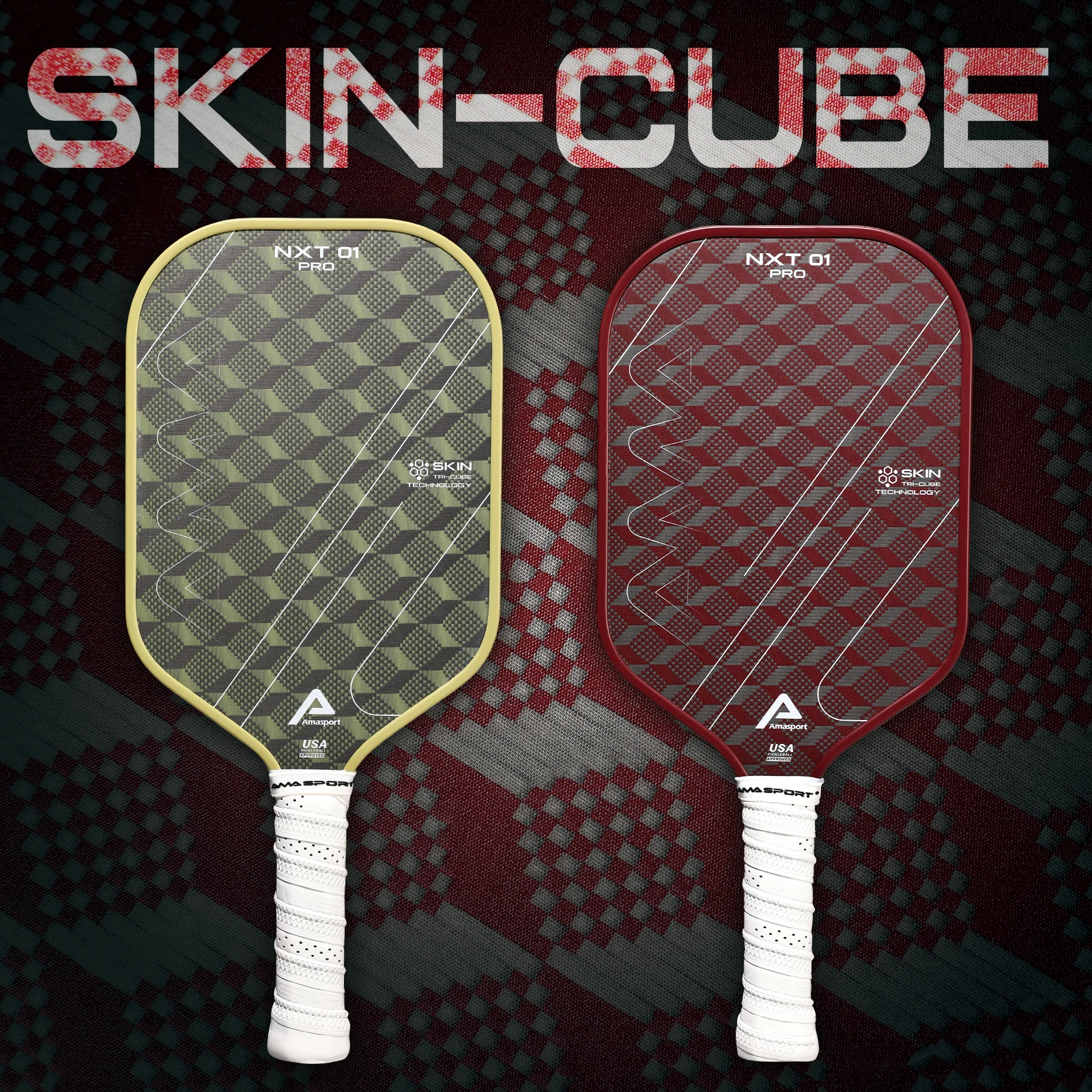 AMA SPORT New Arrival  Professional Custom Durable Football Pattern Surface Pickleball Paddle Racket