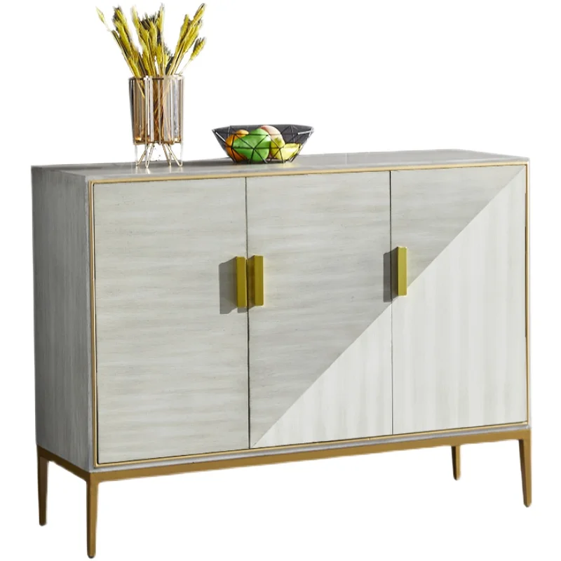 Postmodern style light luxury door cabinet, integrated with large-capacity storage and decoration against the wall and shoe c