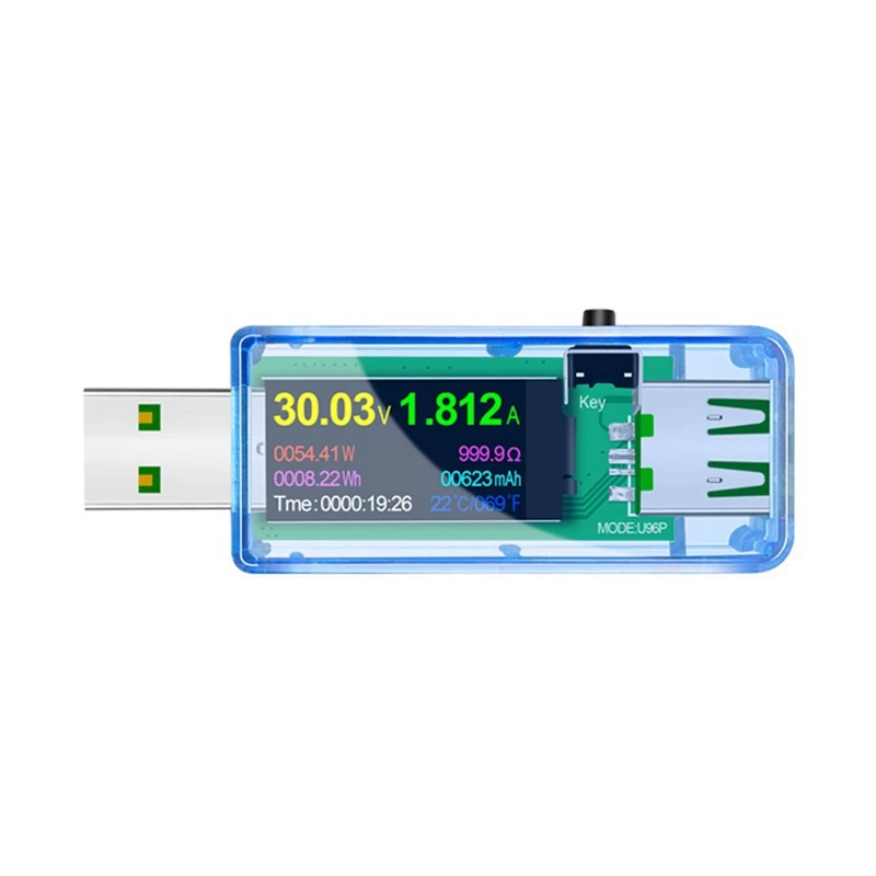 Imagem -01 - Voltímetro Digital Testador Usb dc Corrente de Tensão Amperímetro Volt Detector Carregador Medidor Indicador U96p 13 em voltimetro digital testador usb dc corrente de tensao amperimetro volt detector carregador medidor indicador u96p 13 em 01