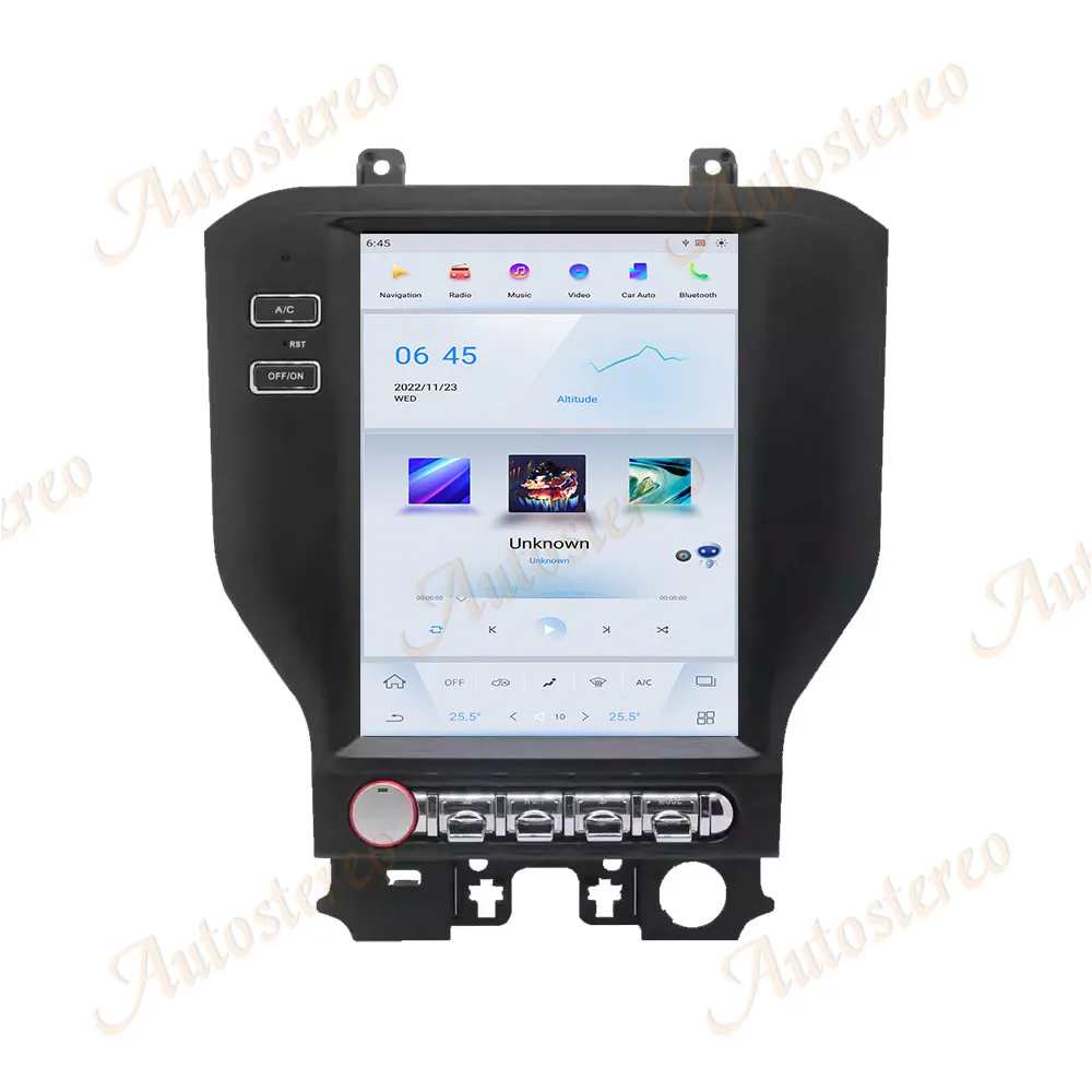 Fiber Optic Qualcomm Android 13 For Ford Mustang 2015-2021 Car Multimedia Player GPS Tesla Carplay Radio Stereo Screen Head Unit