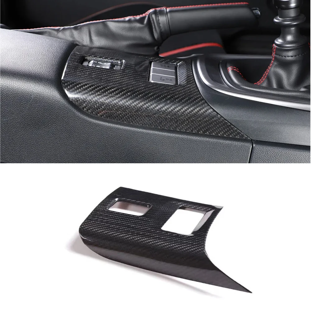 

Dry Carbon Fiber Interior Seat Heating Button Frame Cover For Tayota 86 For Subaru BRZ 2021+