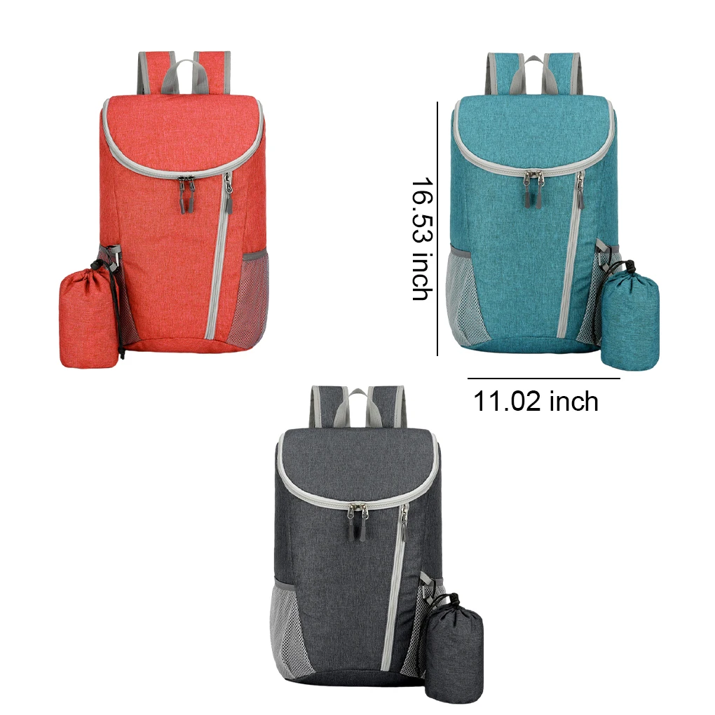 Mochila Plegable ligera e impermeable de nailon para aventuras al aire libre, malla plegable de trabajo, color rojo, 5322