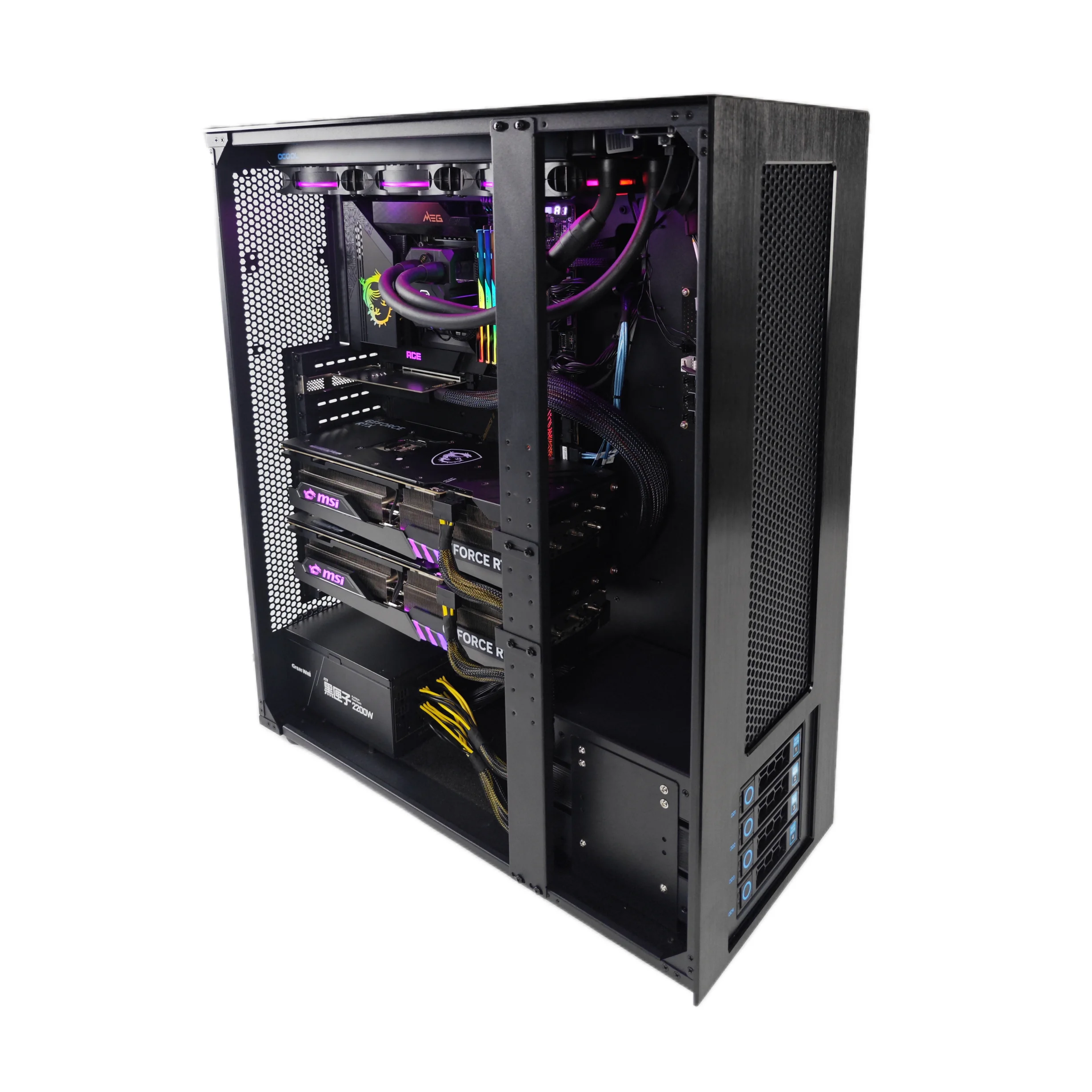 WS02A game card GPU deep learning workstation, support 2 cards 4090