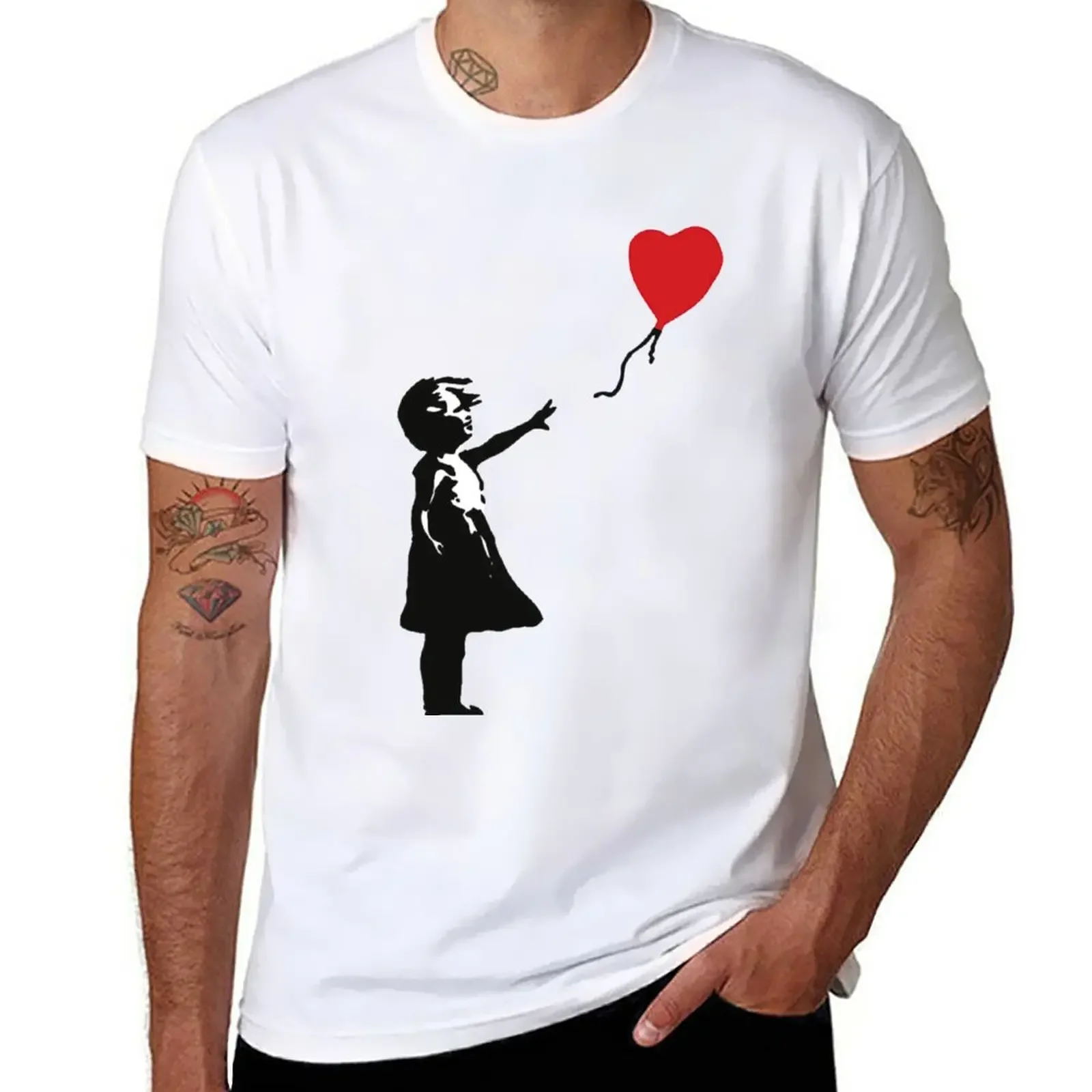 New Bansky Girl with Baloon T-Shirt tees quick drying t-shirt graphic t shirts new edition t shirt t shirts for men