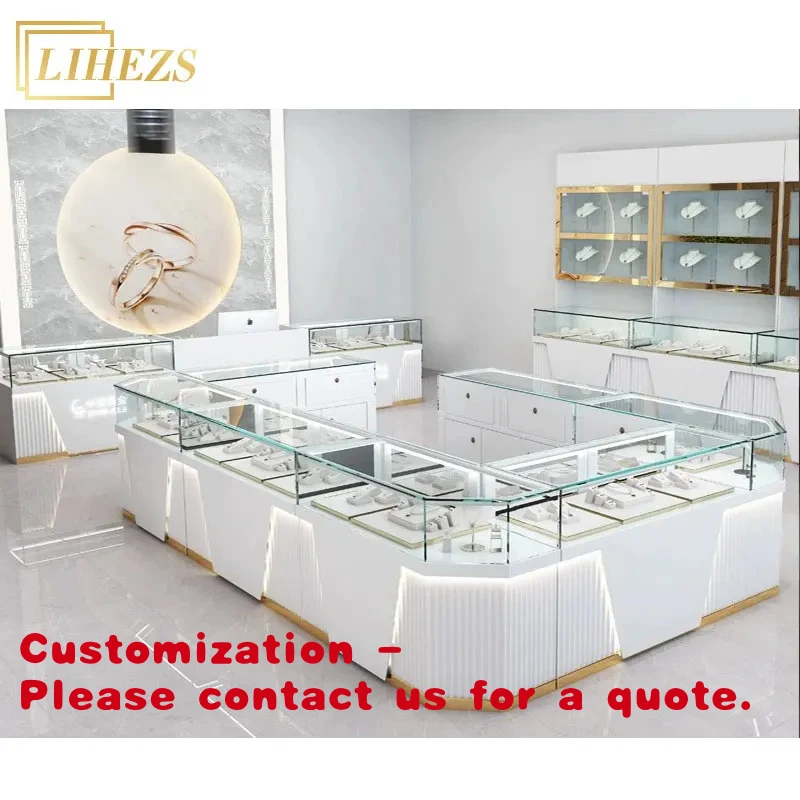 

Современная индивидуальная витрина для ювелирных изделий с LED-подсветкой, распродажа мебели для магазинов и дизайна ювелирных салонов