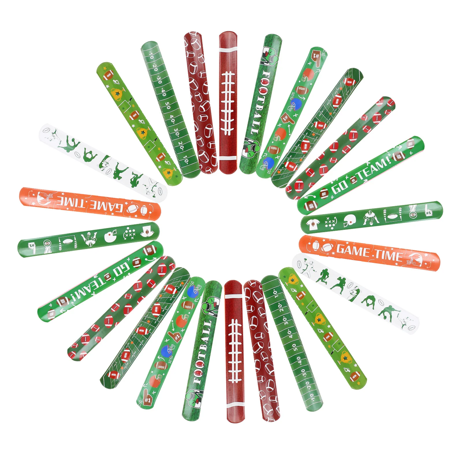 

24 Pcs Rugby Bracelet Party Bracelets Jewelry Bulk Slap Football Theme Festival for Girls Child