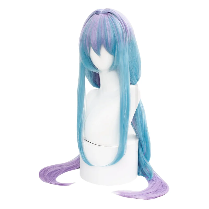 Game Path to where Hamel Cos parrucca 100CM blu viola resistente al calore capelli sintetici Halloween Party Anime parrucche Cosplay + parrucca Cap