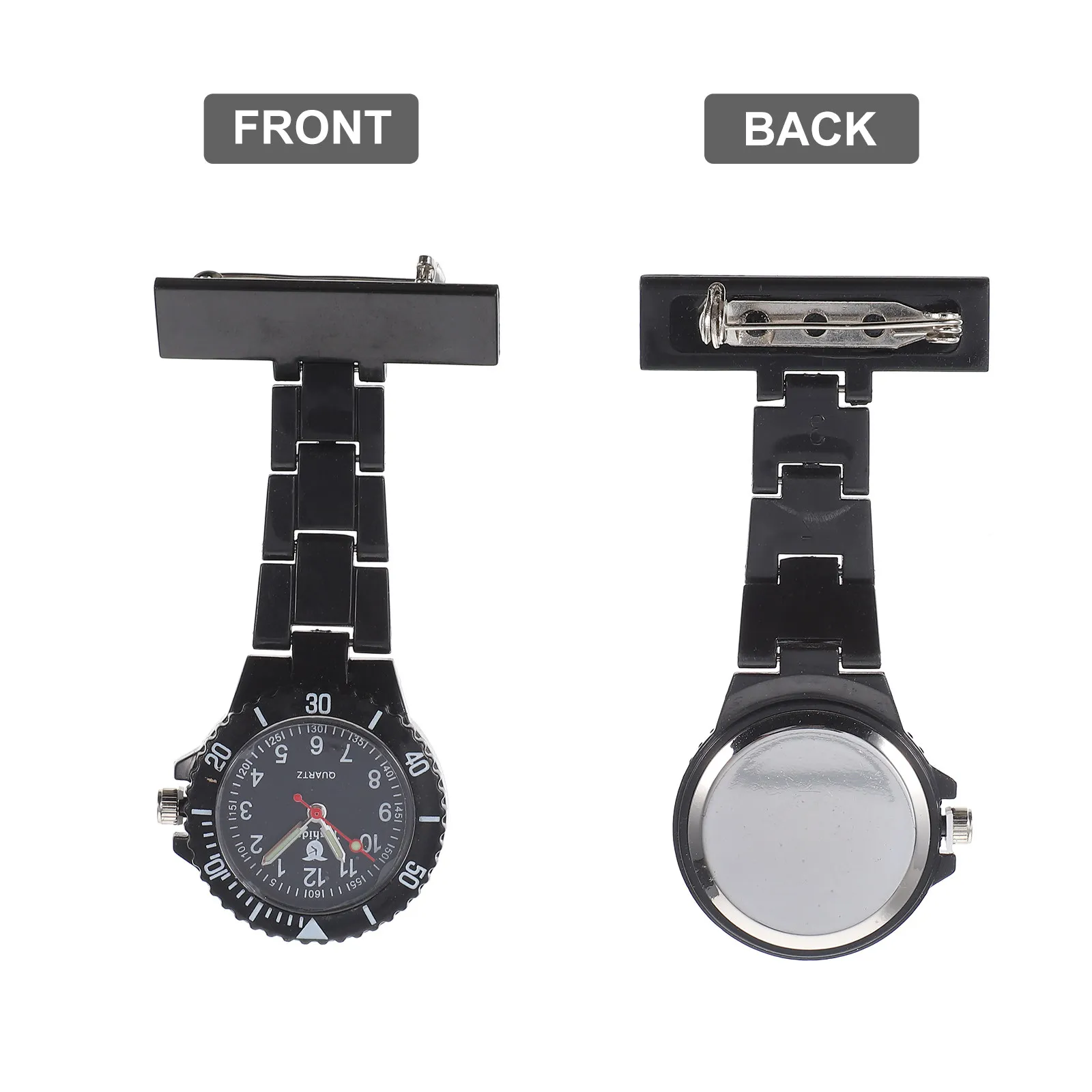 1Pcs Nurse Fob Watch Silicone Material Pin Style Large Dial Easy Use Dresses Nursing Pocket Watch for Women Doctors