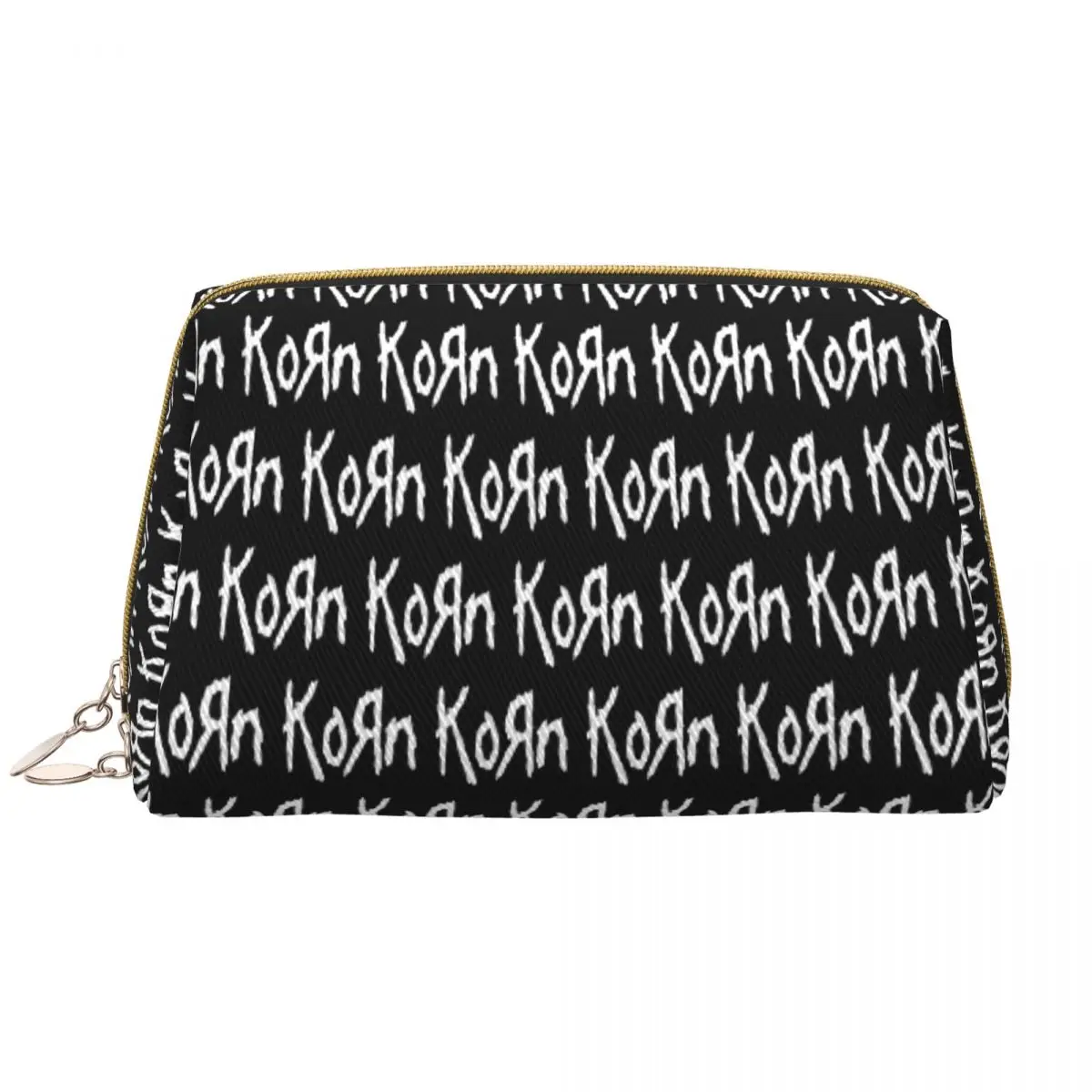 Korns Logo And Symbol Makeup Bag Women Travel Cosmetic Organizer Kawaii Rock Band Storage Toiletry Bags