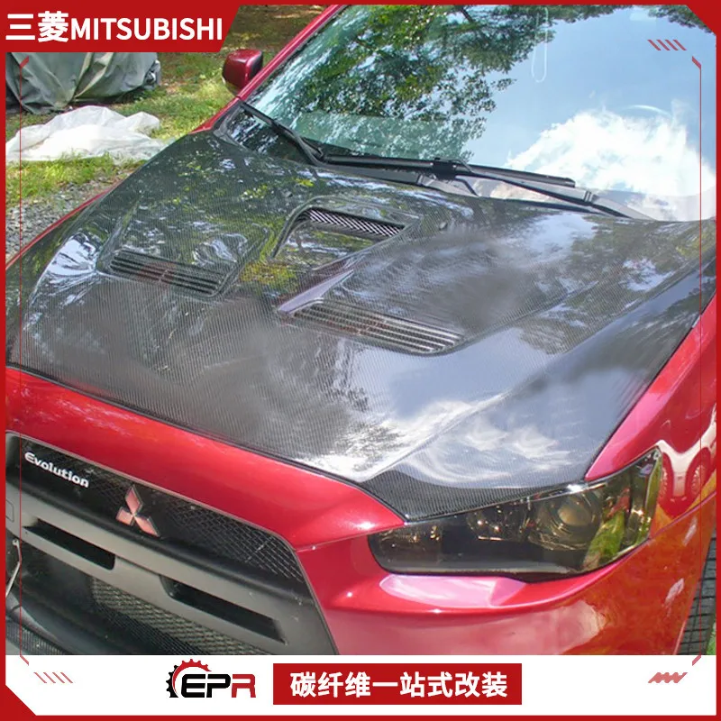 

Suitable for Mitsubishi Yishen Evolution10 carbon fiber modification, engine cover, original front cover