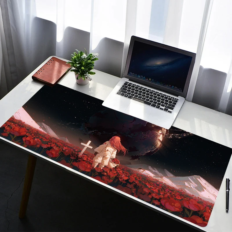 Mouse Pad Laptop Rubber Extended Desktop Mat Computer Gamer Outer Space Astronauts Mousepad PC Gaming Accessories Keyboard Pad