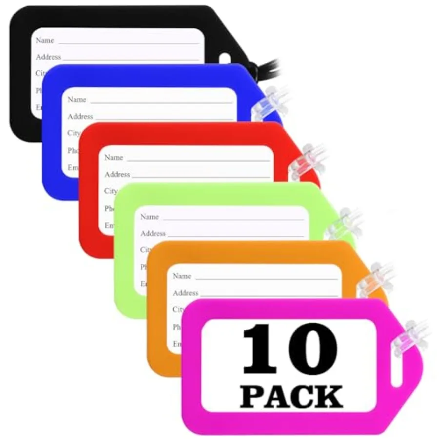 Pack Luggage Tag Bright Luggage Tags for Suitcases Bag Tags Name Tags for Travel Accessories Must Haves by Colorful
