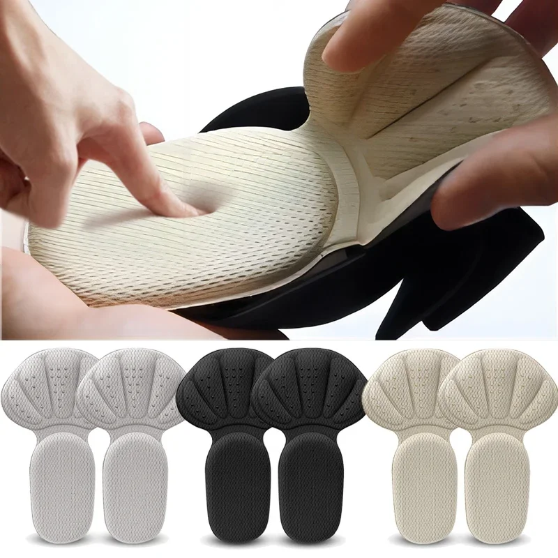 T-Shaped Heel Protection Pad, Palmilha de Salto para Tênis, Almofadas de Proteção de Salto, Alívio da Dor, Meia Almofada, Cuidados com os Pés