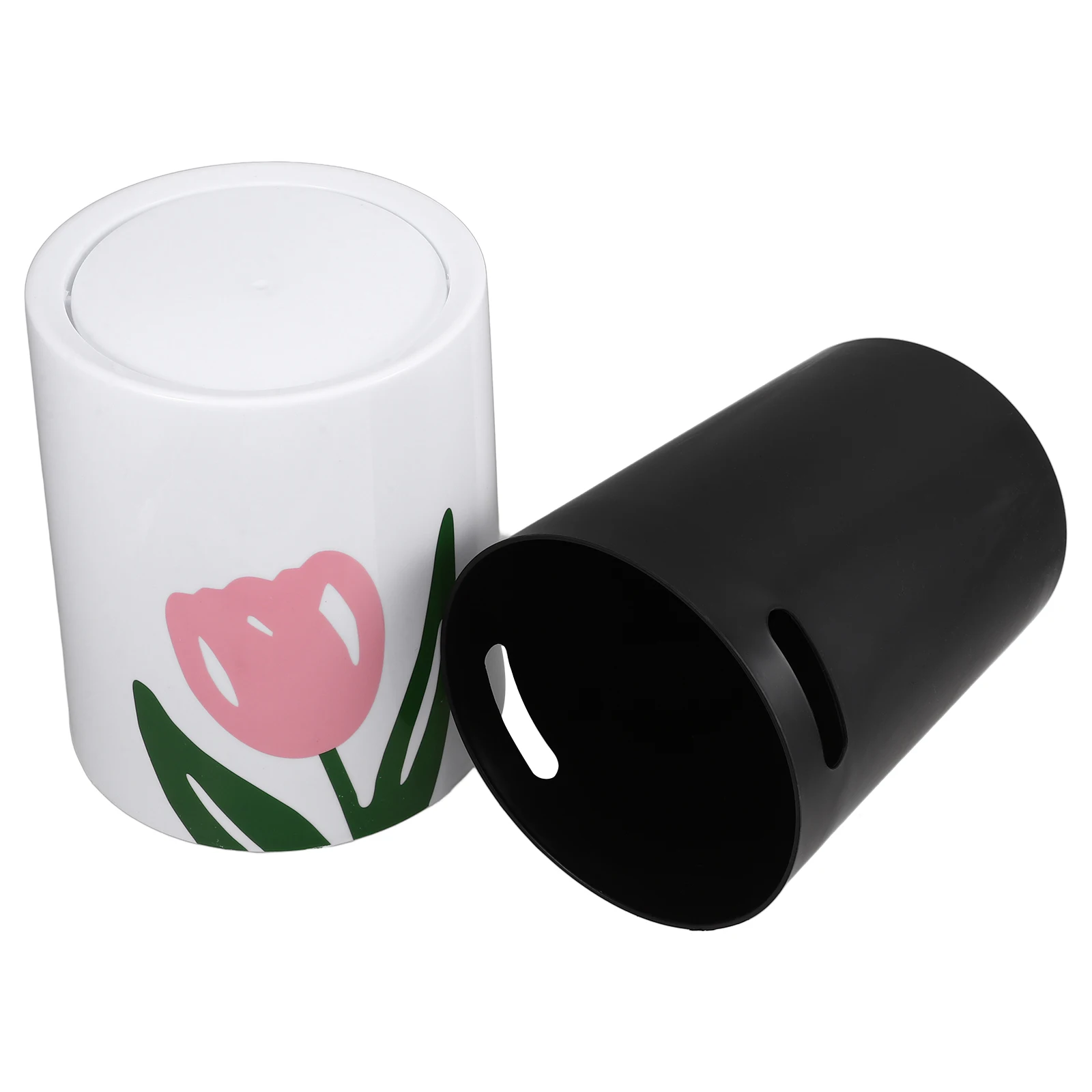 

Creative Tulip Kitchen Trash Can Large Capacity Decorative Household Bathroom Bedroom Garbage Bin Trash Container with Lid