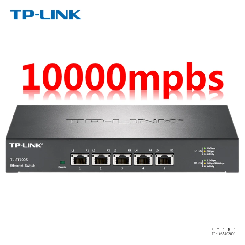 TP-Link 5 Port 10G/Multi-Gig Unmanaged Ethernet Desktop Switch, Plug & Play, Fanless, Sturdy Metal, Speed Auto-Negotiation