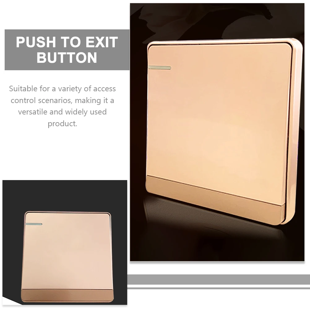 

Push to Exit Button Wall Plate Door Access Switch Cover Automatic Reset Doorbell Mount Plates Hidden Design Wired Garage
