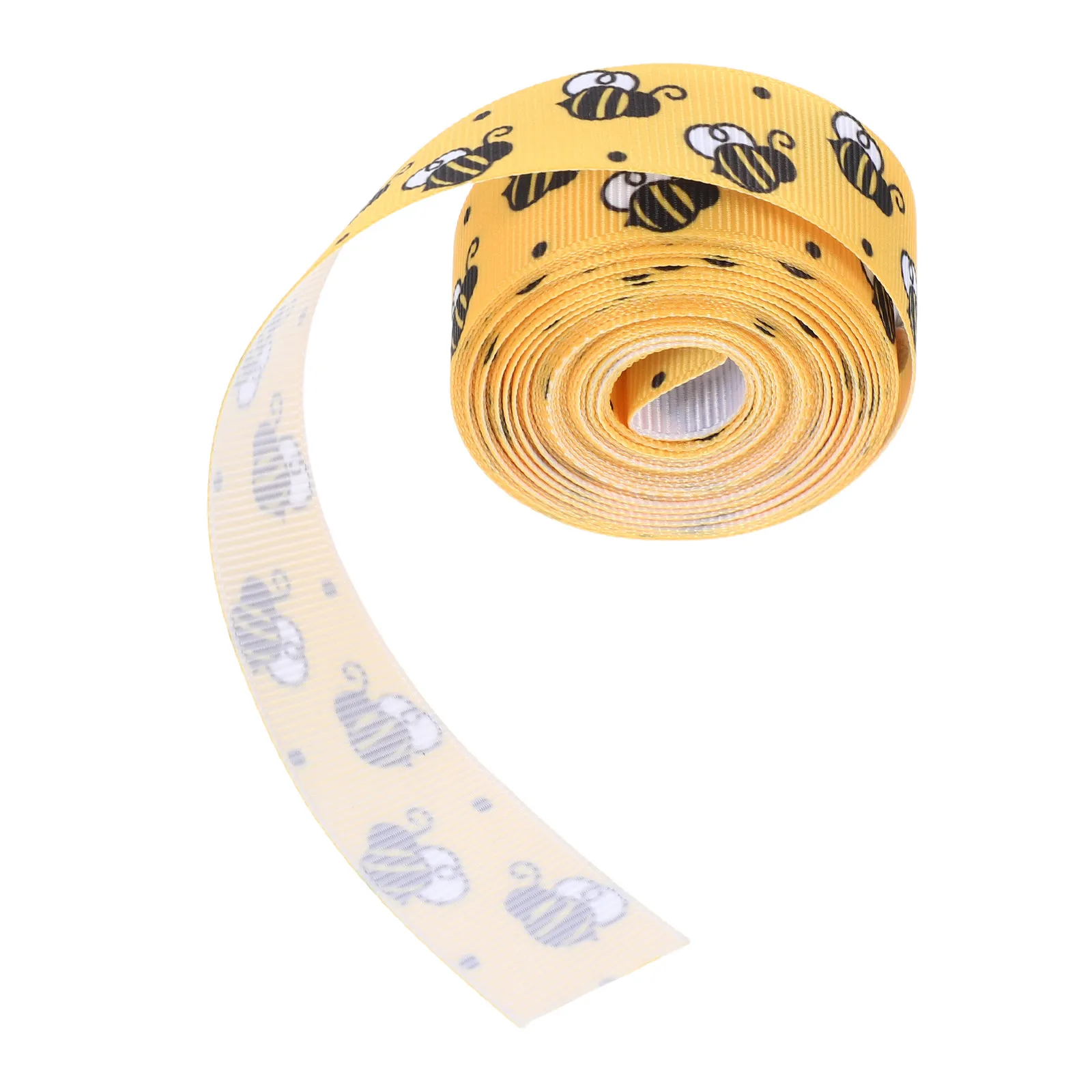 Bee Ribbon 1 Roll Spring Themed Grosgrain Decorative Ribbon for Floral Arrangements Wreath Making Hair Accessories Party