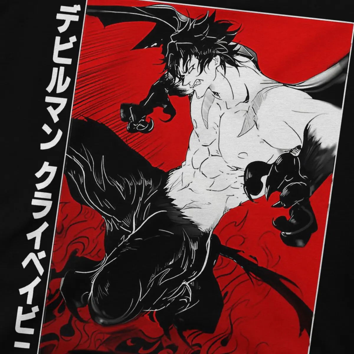 Devilman Crybaby Newest TShirt for Men Japanese Network Animation Round Collar Pure Cotton T Shirt Hip Hop Gift Clothes