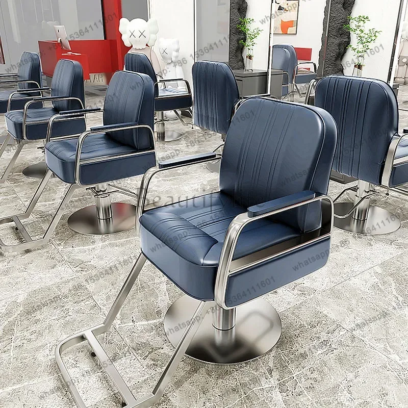 LSNordic Lift Barber Chairs Speciality Ergonomic Perm Foldable Backrest Barber Chair Comfort Salon Furniture Silla De Barbero FY