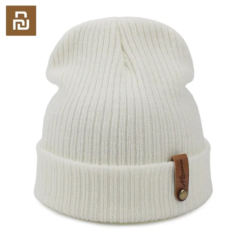 Youpin Warm Hats Men's Women's Autumn Winter Knitted Hat Wool Skullies Beanies Fashion Caps Warm Adult Hat Solid Color Thick Cap