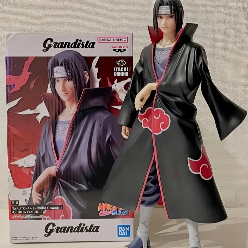 

Bandai Naruto Shippuden Itachi Uchiha Фигурка Аниме Периферийные настольные украшения ПВХ Настольный орнамент Коллекция Модель игрушки в подарок