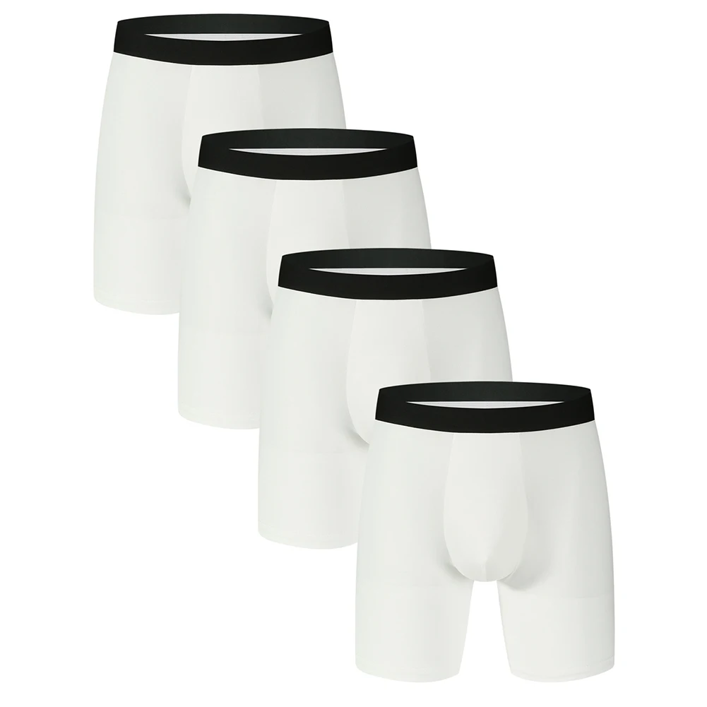 For Men Long Leg Underwear Comfortable Underwear 4 5PCS Set Classic Style Color Matching Pattern New Condition