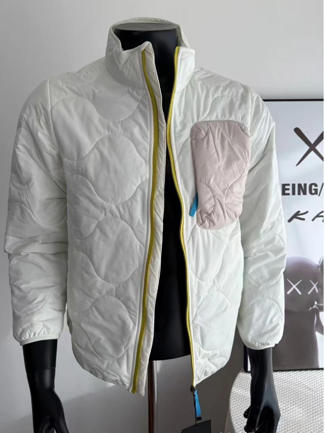 

Легкая хлопковая куртка молочно-белого цвета для активного отдыха, теплая, с американским узором «Тыква», для мужчин и женщин