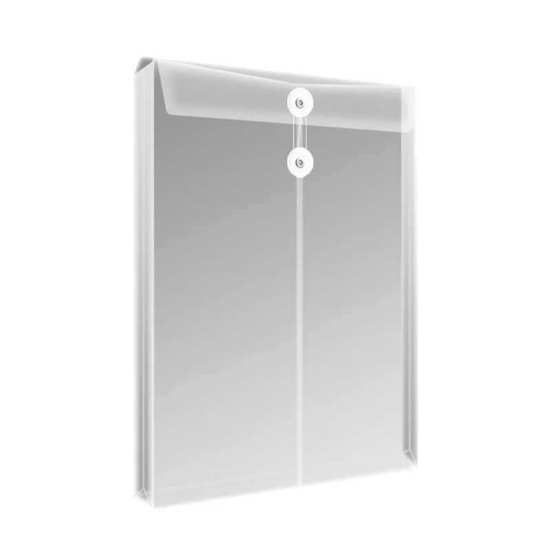 

10pcs A4 Transparent Document Folder Pp File Bag Clear Plastic Holder For School Office Projects Index Card Storage Large