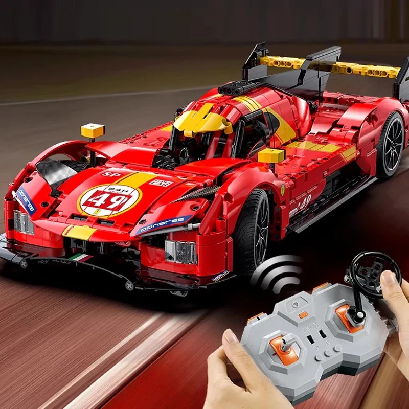 Technical Blazing Flame  Sports Model Car Set,Racing Car Kits Model 1518 PCS Building Blocks Car Lovers and Muscle Car Fans